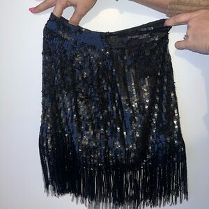 CUSTOM Jovani Sequin Fringe Mini Skirt used for opening number at Ohio Teen USA